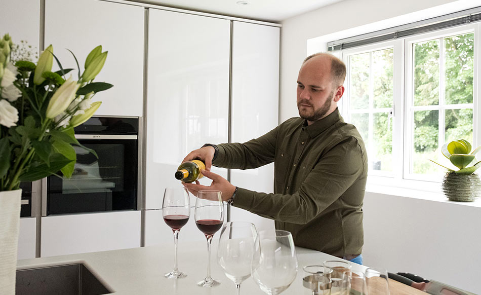 Aidan Flanagan operations manager of Storeys Of Cheshire Luxury Estate Agents styling a unique property